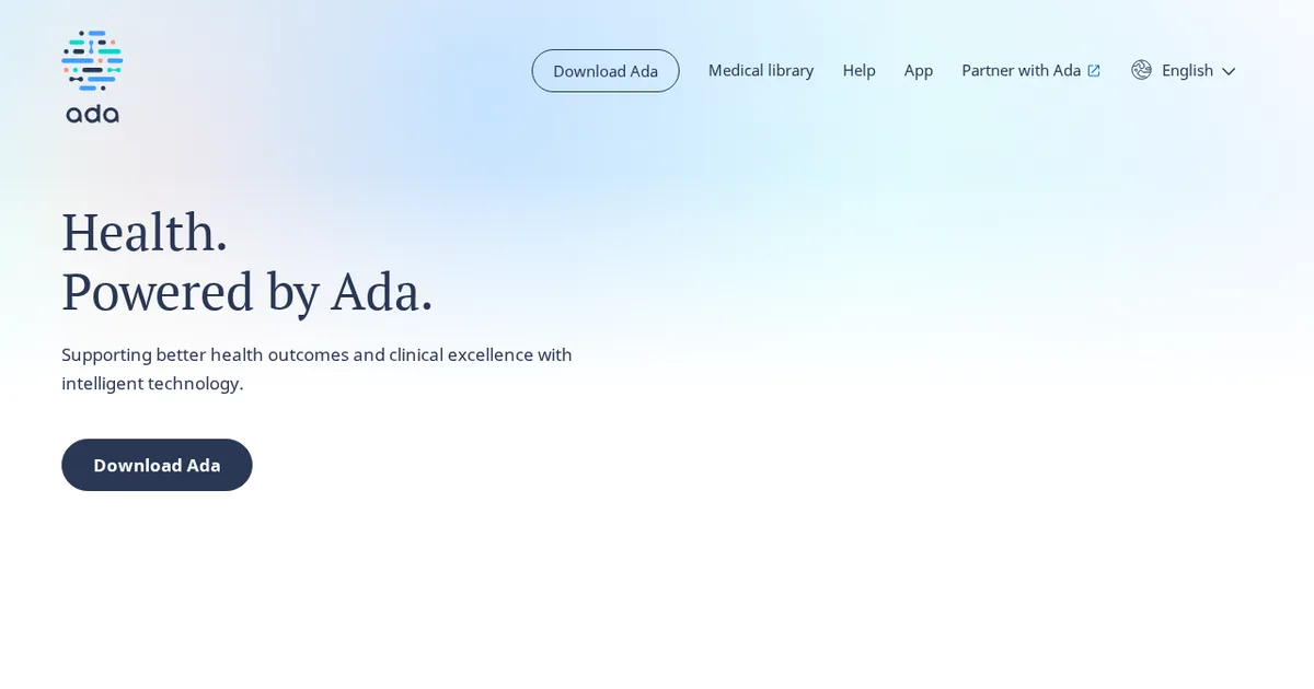 Screenshot von Ada Health
