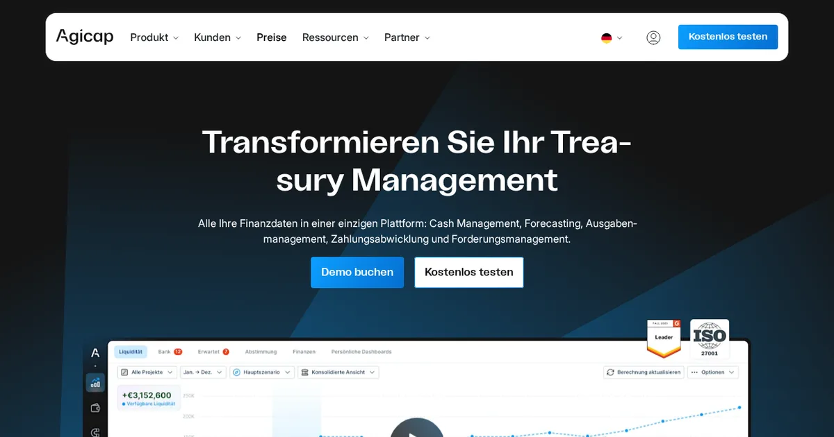 Screenshot von Agicap