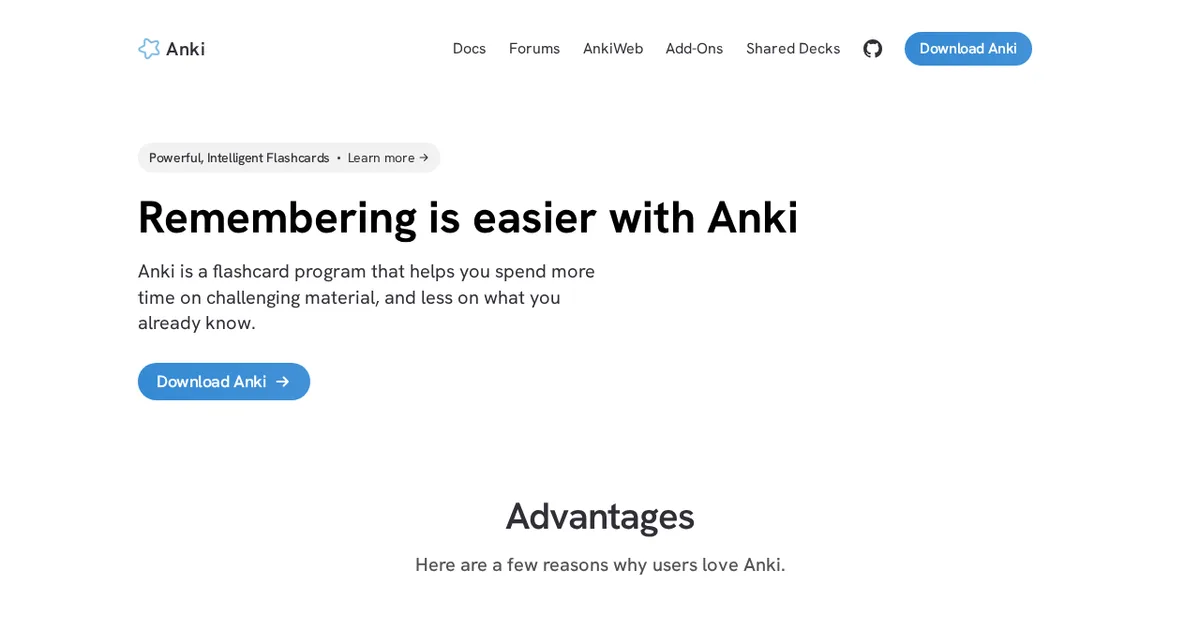 Screenshot von Anki AI