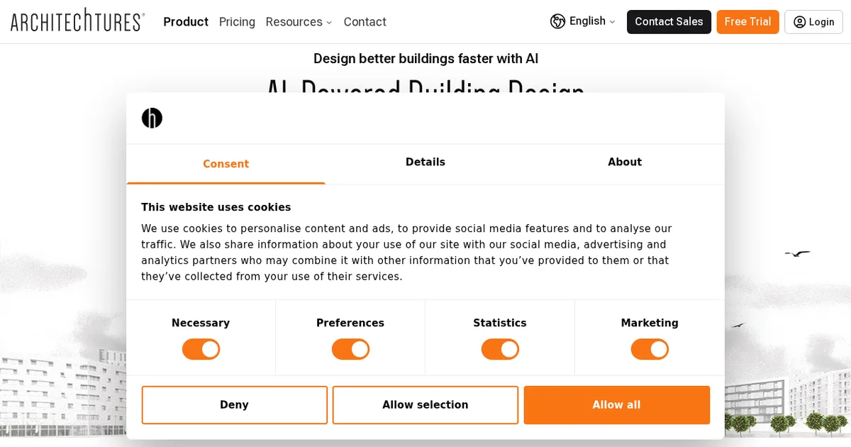 Screenshot von Architechtures AI