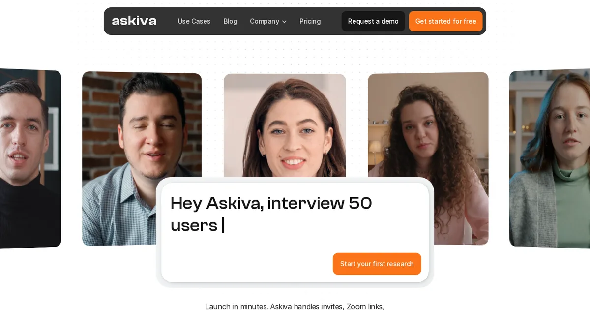 Screenshot von Askiva AI