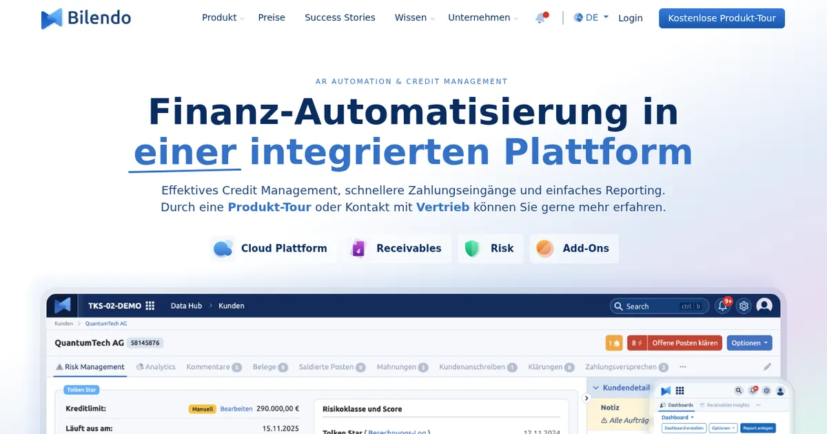 Screenshot von Bilendo
