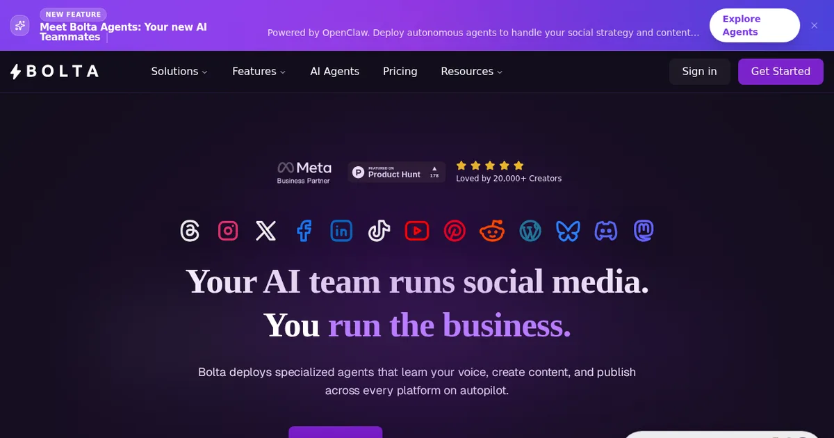 Screenshot von Bolta.ai