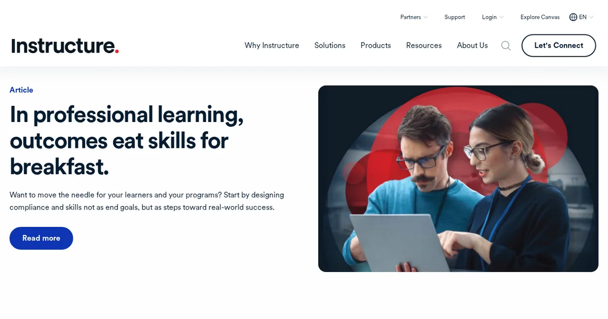 Screenshot von Canvas LMS
