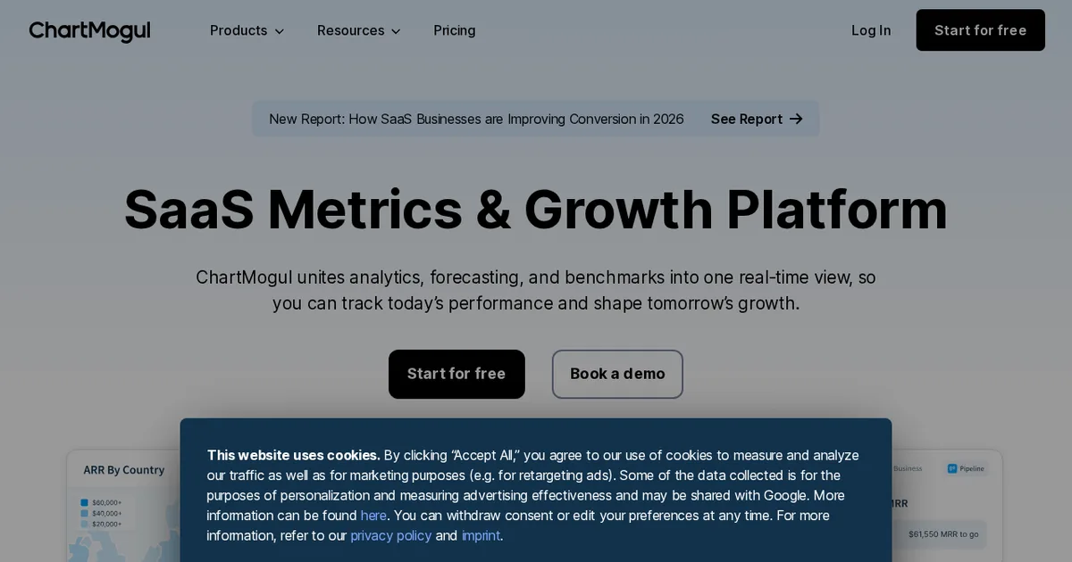 Screenshot von ChartMogul