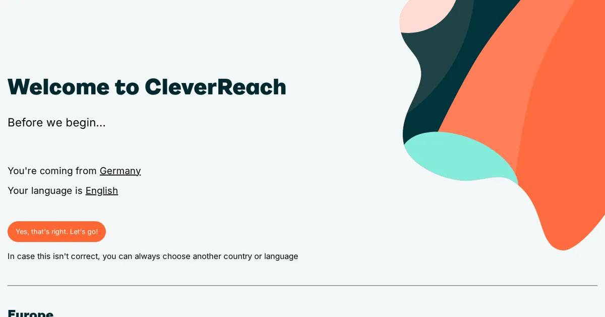 Screenshot von CleverReach