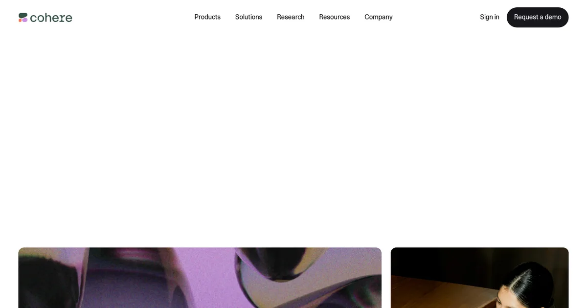 Screenshot von Cohere
