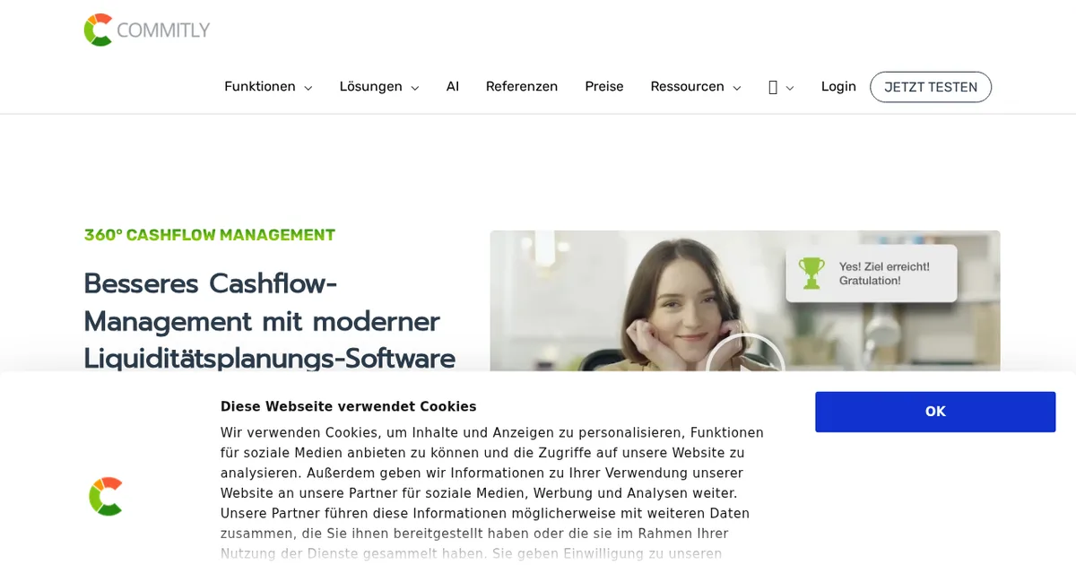 Screenshot von Commitly