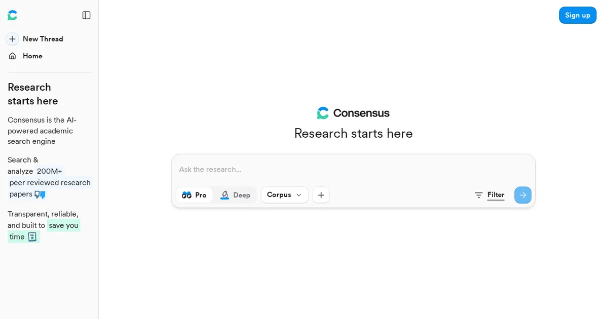 Screenshot von Consensus