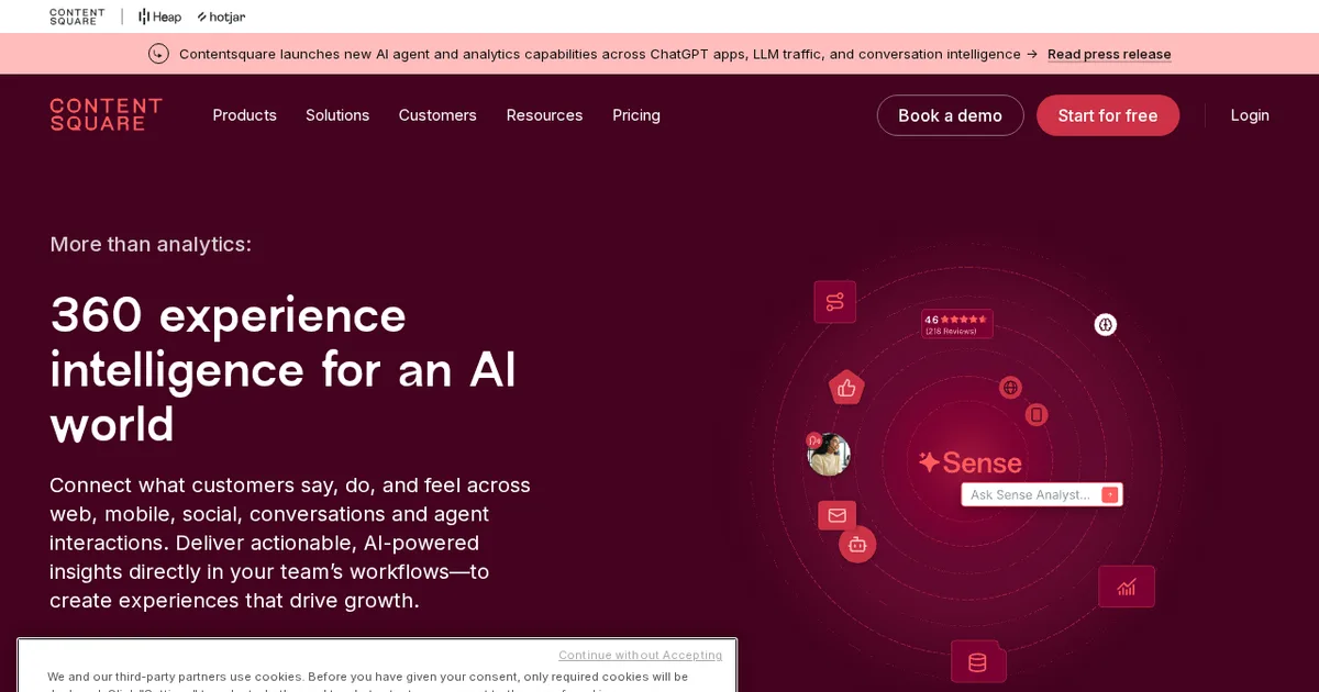 Screenshot von Contentsquare