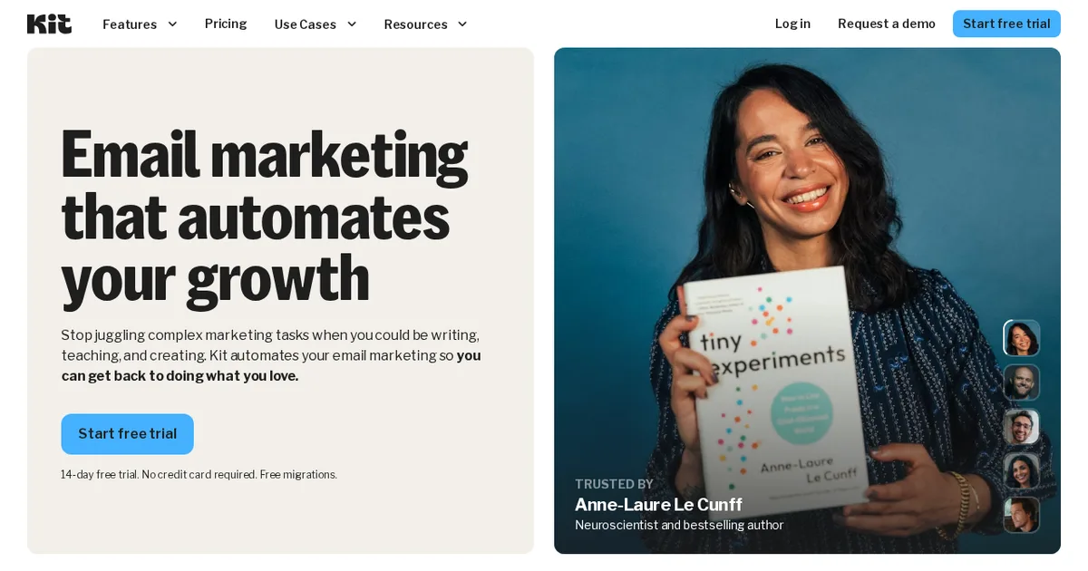 Screenshot von ConvertKit AI