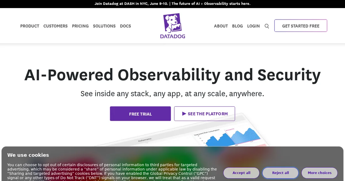 Screenshot von Datadog AI