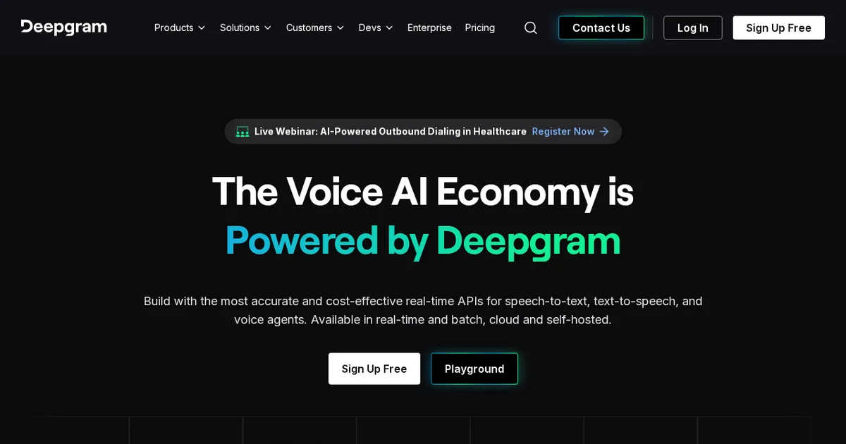 Screenshot von Deepgram for Education