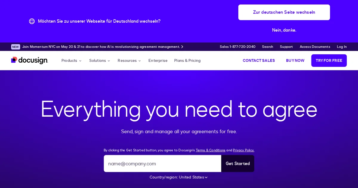 Screenshot von DocuSign IAM