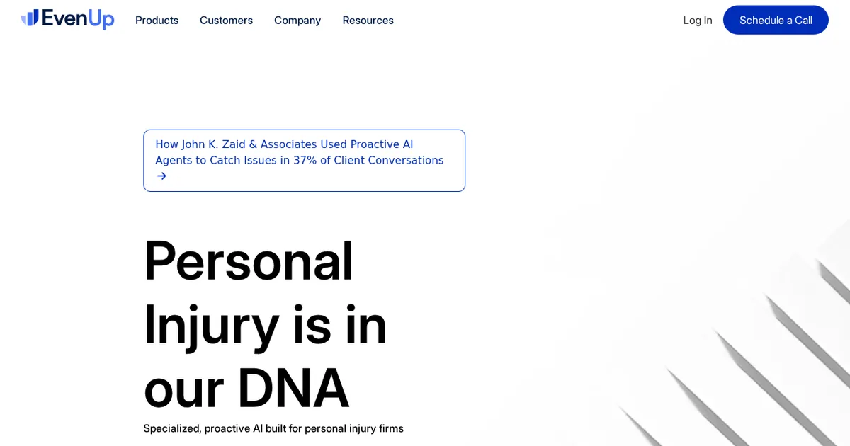 Screenshot von EvenUp Law