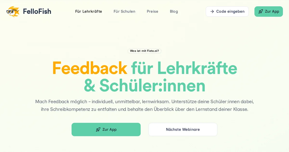 Screenshot von Fiete AI