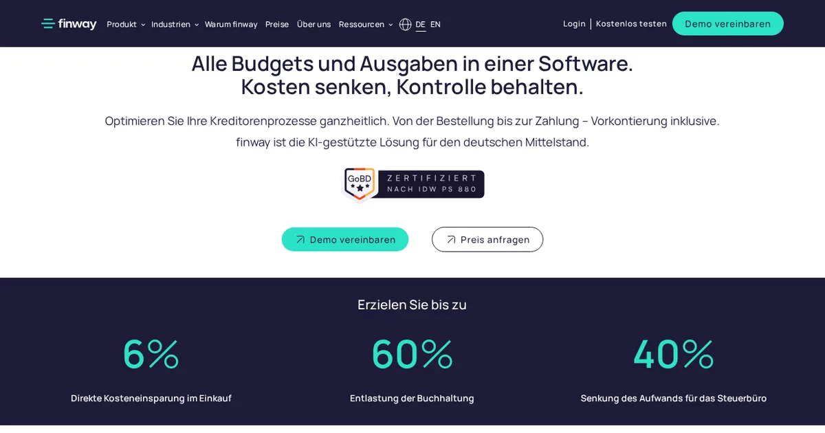 Screenshot von Finway