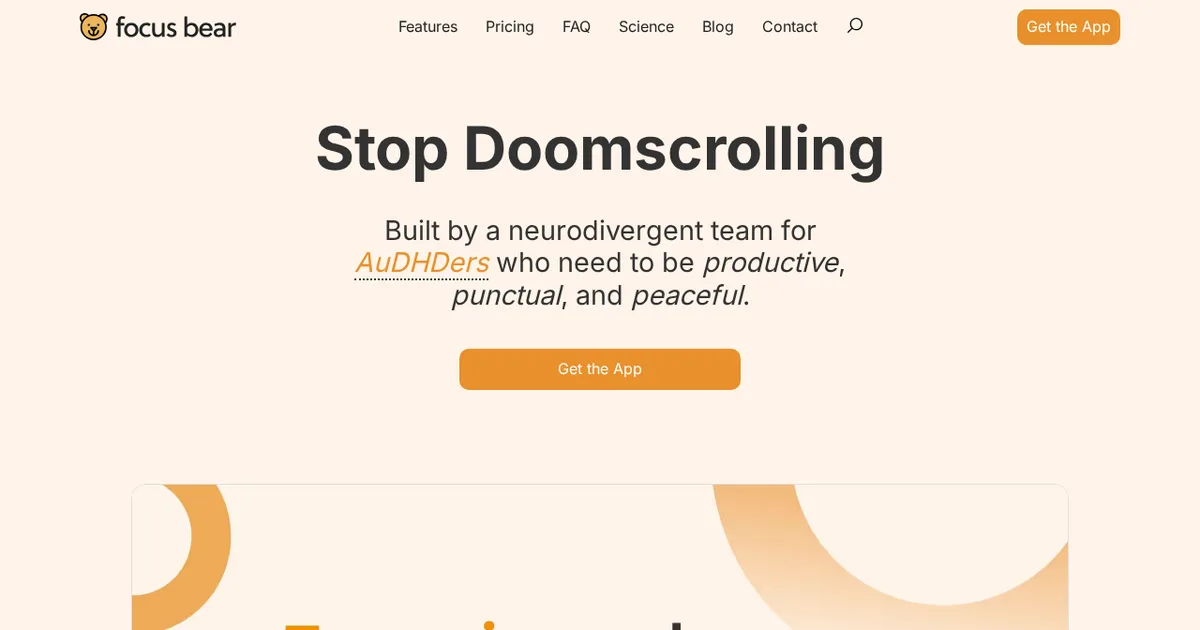 Screenshot von Focus Bear