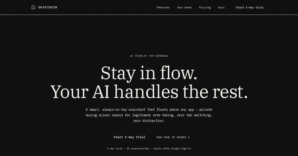 Screenshot von GhostDesk