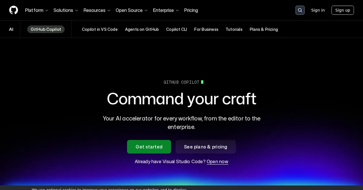 Screenshot von GitHub Copilot