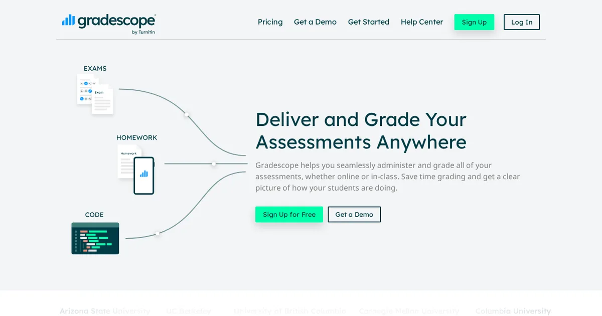 Screenshot von Gradescope