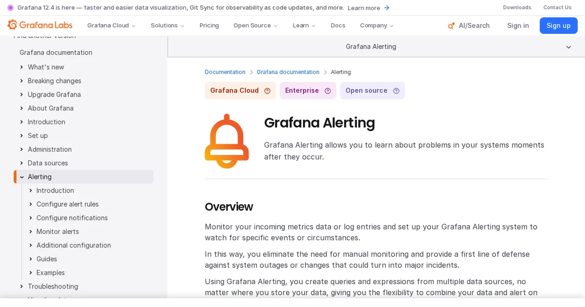 Screenshot von Grafana AI