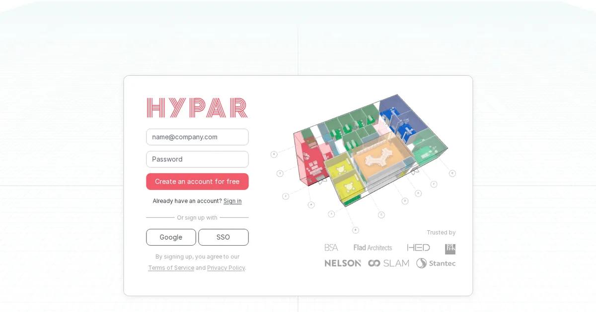 Screenshot von Hypar