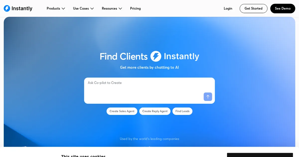 Screenshot von Instantly