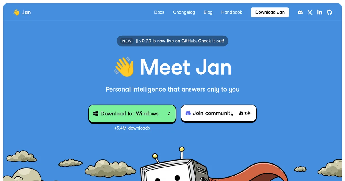 Screenshot von Jan AI