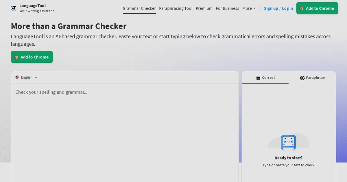 Screenshot von LanguageTool