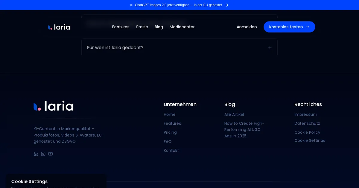 Screenshot von laria