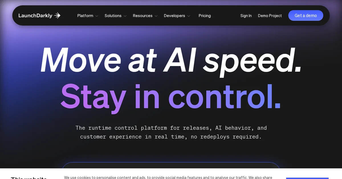 Screenshot von LaunchDarkly AI
