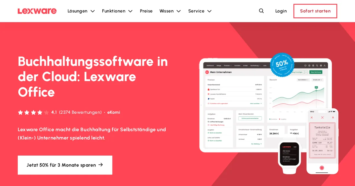 Screenshot von Lexoffice