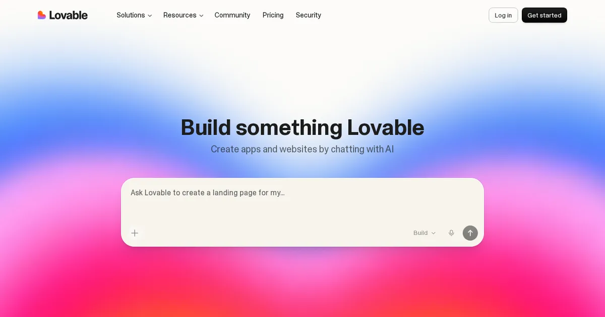Screenshot von Lovable