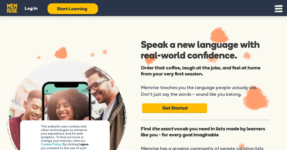 Screenshot von Memrise