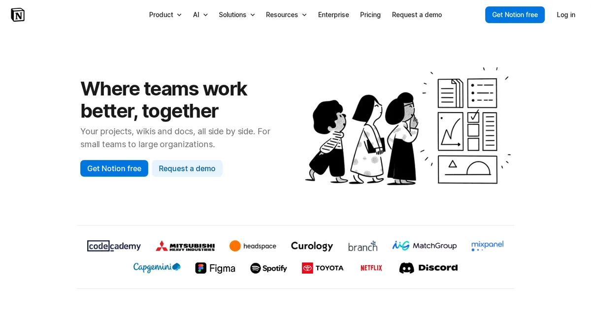 Screenshot von Notion for Teams