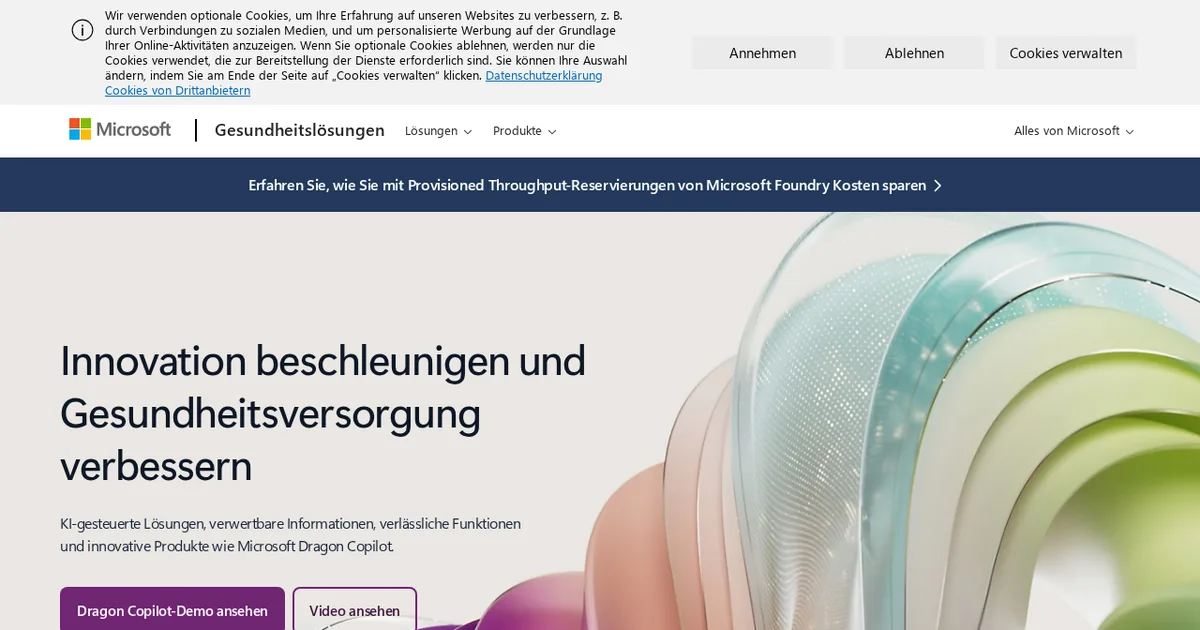 Screenshot von Nuance DAX Copilot