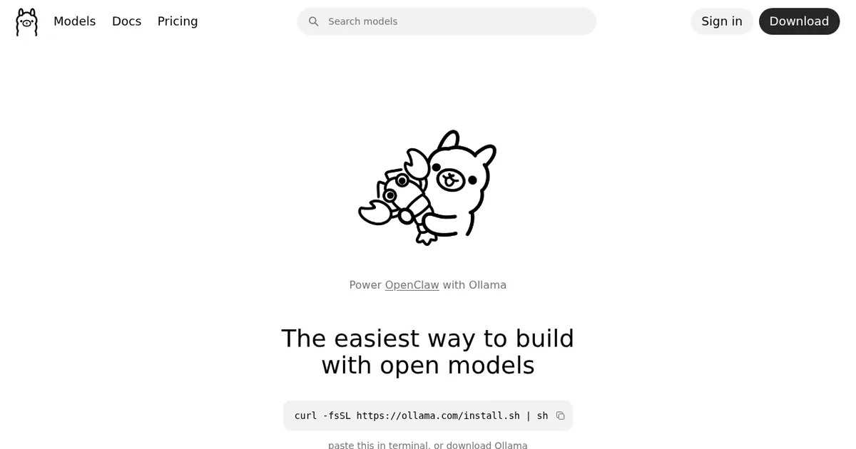 Screenshot von Ollama