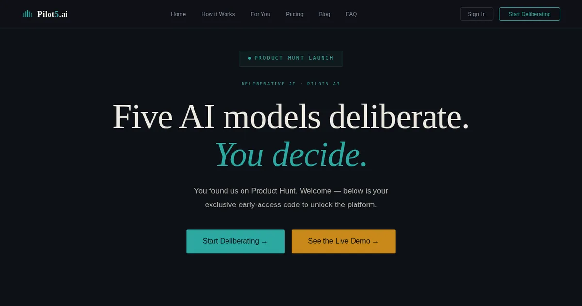 Screenshot von Pilot5.ai