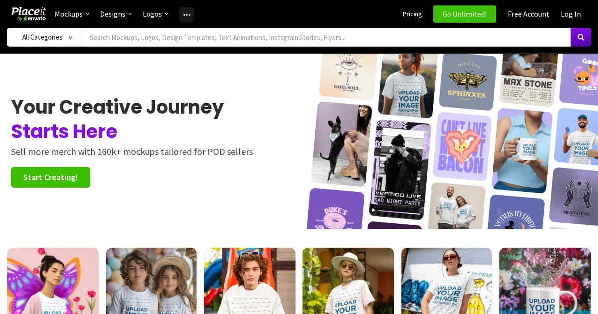 Screenshot von Placeit by Envato