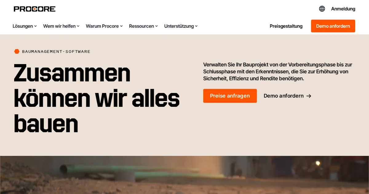 Screenshot von Procore AI