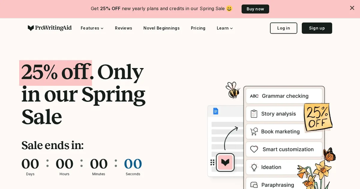 Screenshot von ProWritingAid