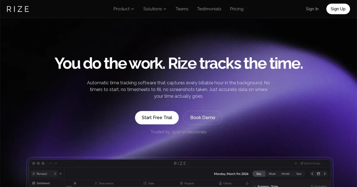 Screenshot von Rize