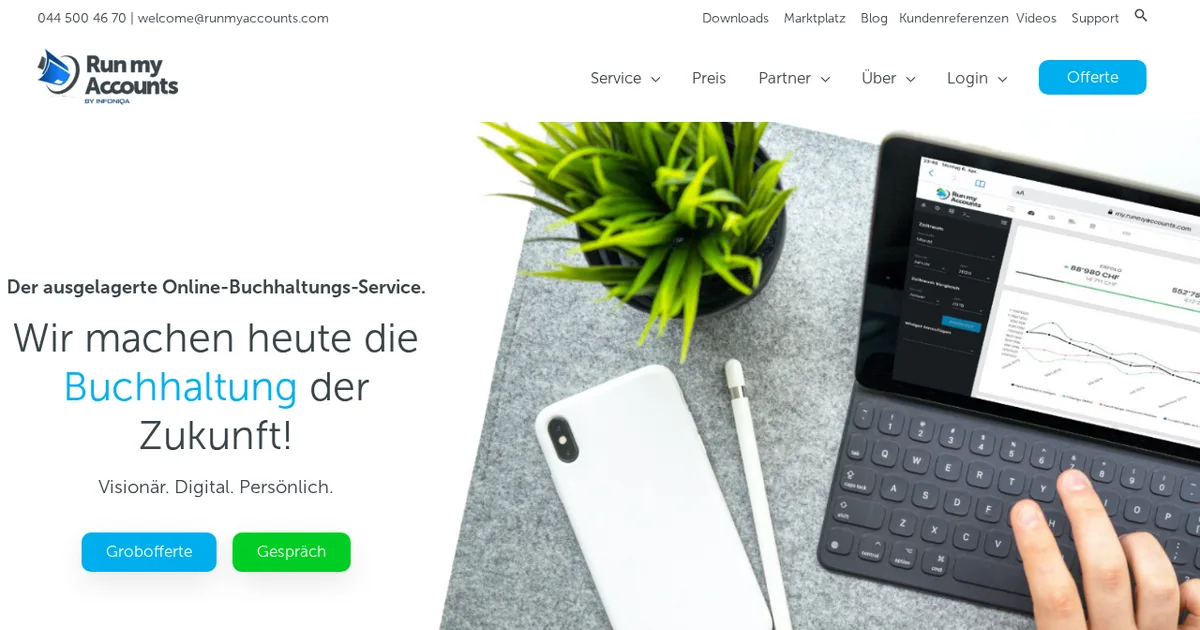 Screenshot von Run my Accounts