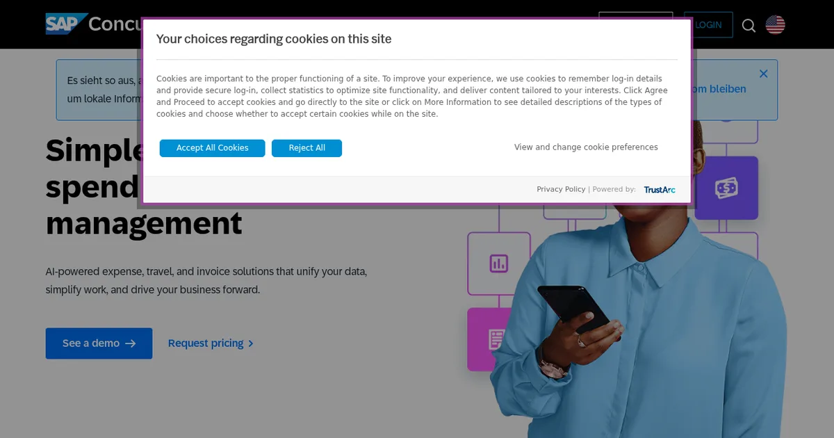 Screenshot von SAP Concur