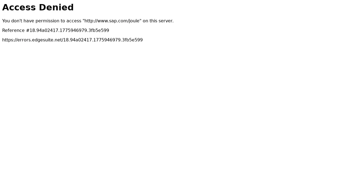 Screenshot von SAP Joule