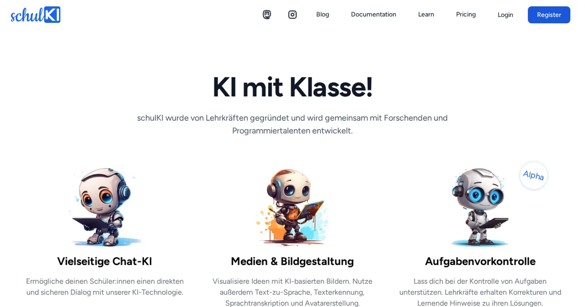 Screenshot von SchulKI