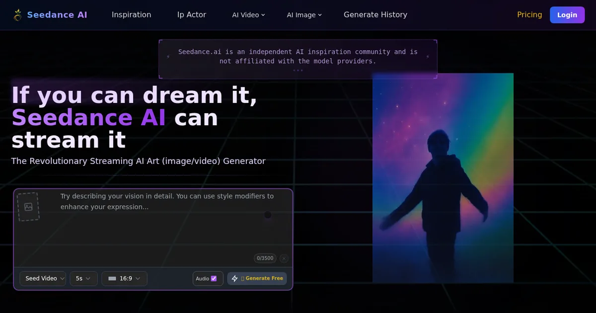 Screenshot von Seedance 2.0