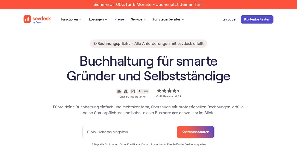 Screenshot von sevDesk