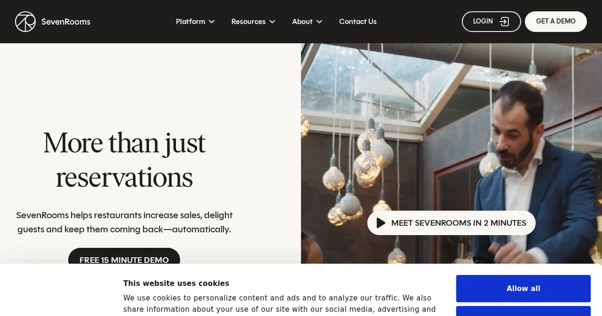 Screenshot von SevenRooms